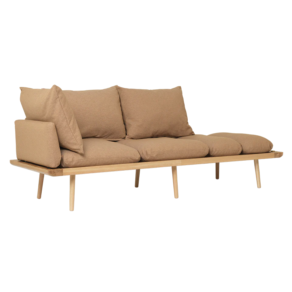 2-seater sofa in wood and fabric (230cm) Lounge Around