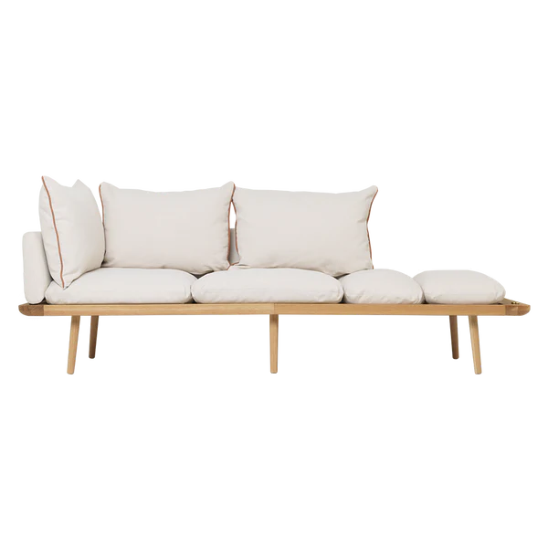 2-seater sofa in wood and fabric (230cm) Lounge Around