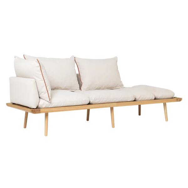 2-seater sofa in wood and fabric (230cm) Lounge Around