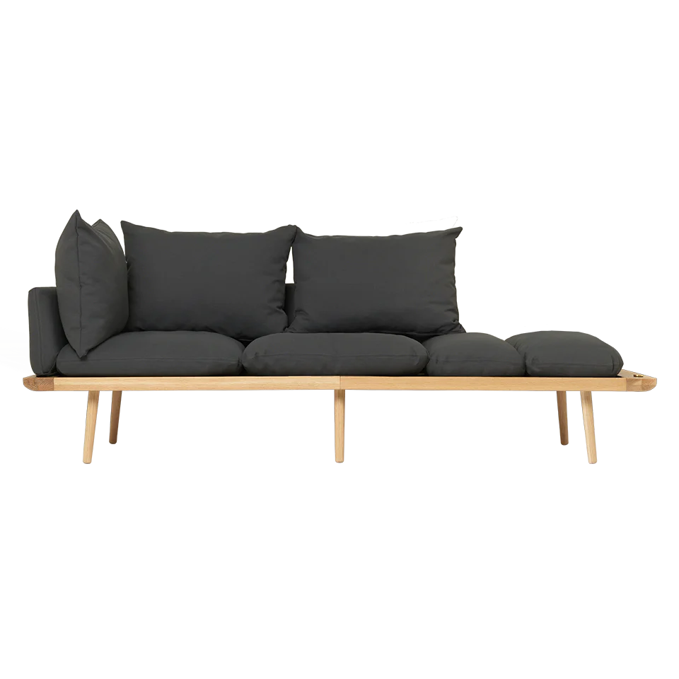 2-seater sofa in wood and fabric (230cm) Lounge Around