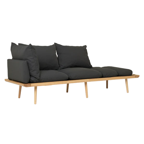 2-seater sofa in wood and fabric (230cm) Lounge Around