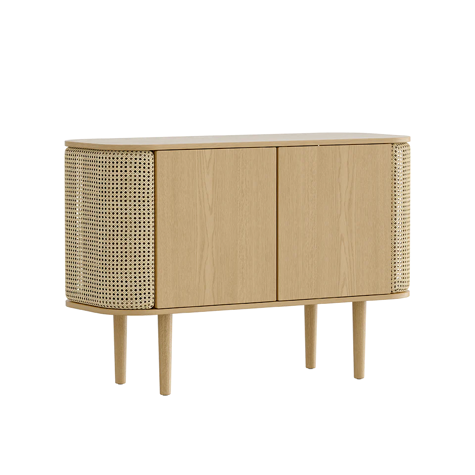 Treasures 2-Door Sideboard in Wood and Rattan