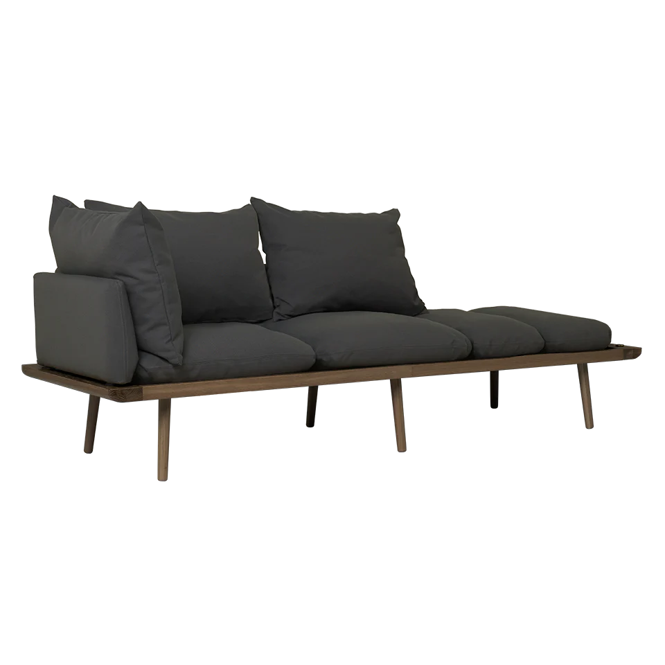 2-seater sofa in wood and fabric (230cm) Lounge Around