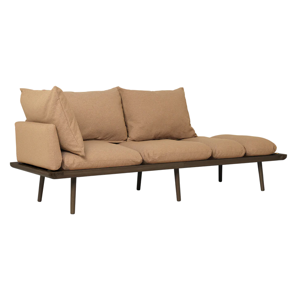 2-seater sofa in wood and fabric (230cm) Lounge Around