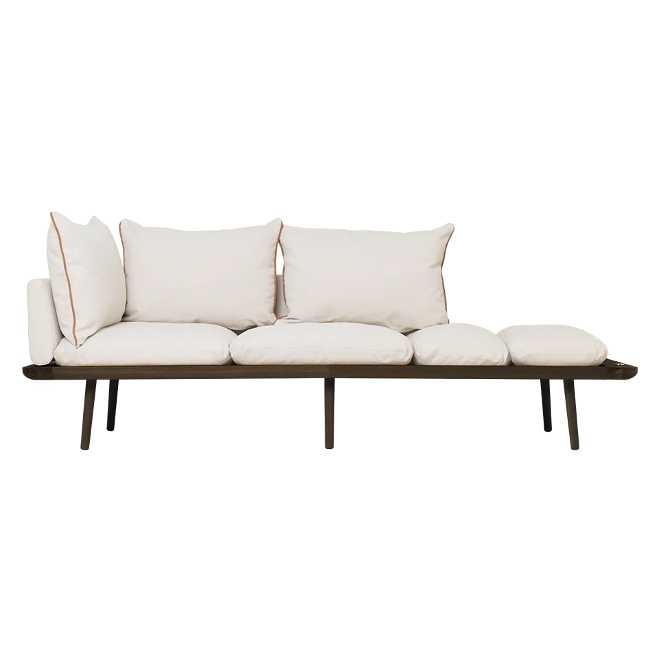 2-seater sofa in wood and fabric (230cm) Lounge Around