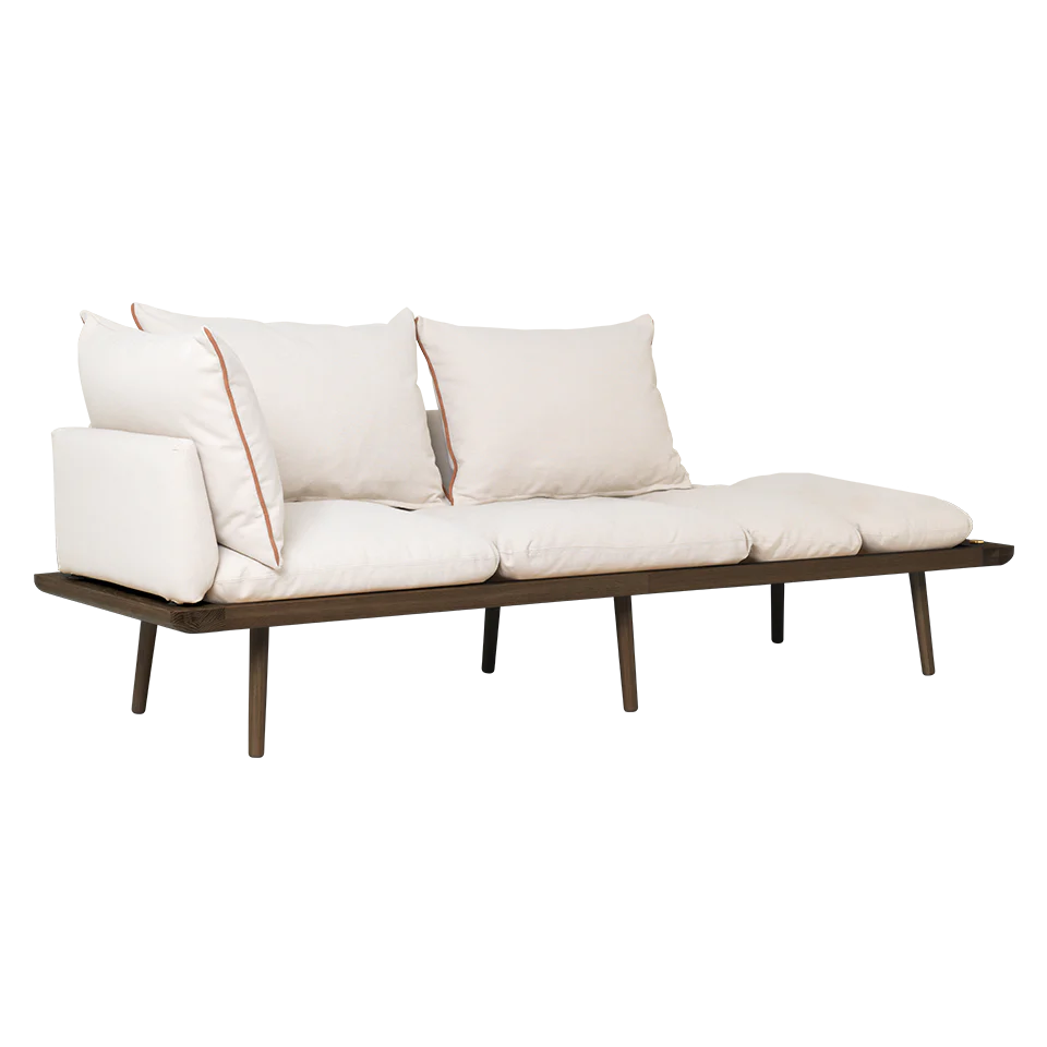 2-seater sofa in wood and fabric (230cm) Lounge Around