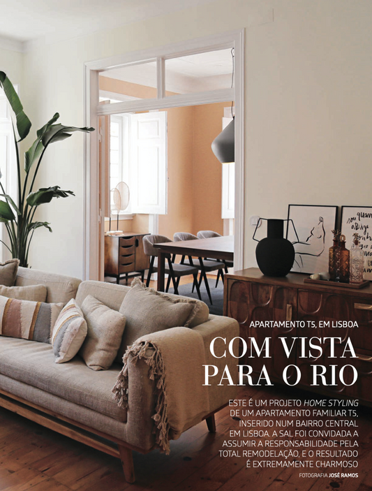 Vista da sala de estar de um projecto integral de Homestyling de Sandra Nascimento, SAL.