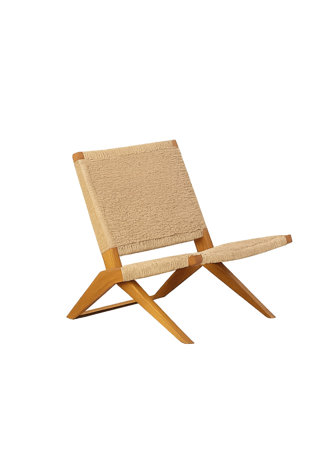 Wicker and Steel Camping Chair for Outdoor Use (Set 2)