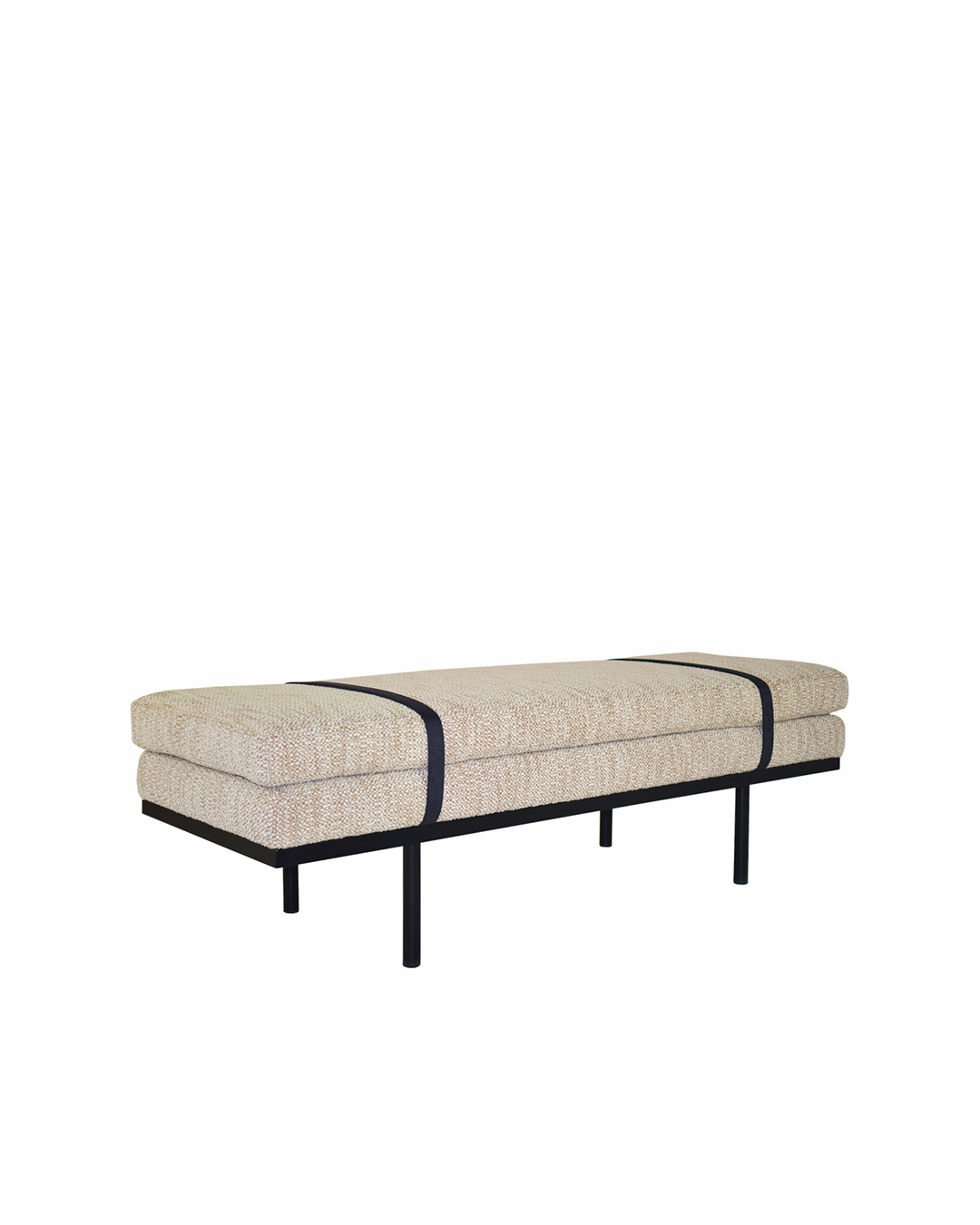 Metal Stool with Ebury Leather Straps