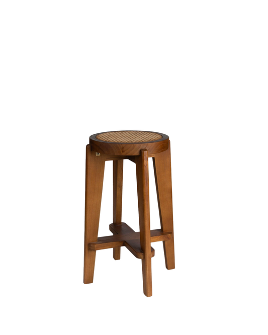 Cane high stool