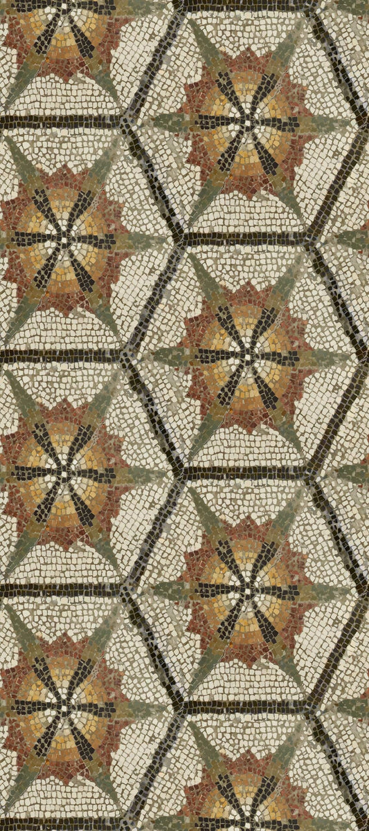 Geometric mosaic wallpaper