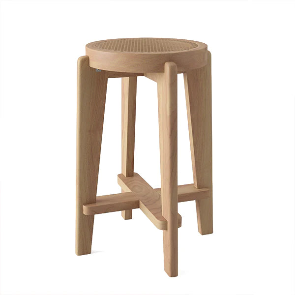Cane high stool