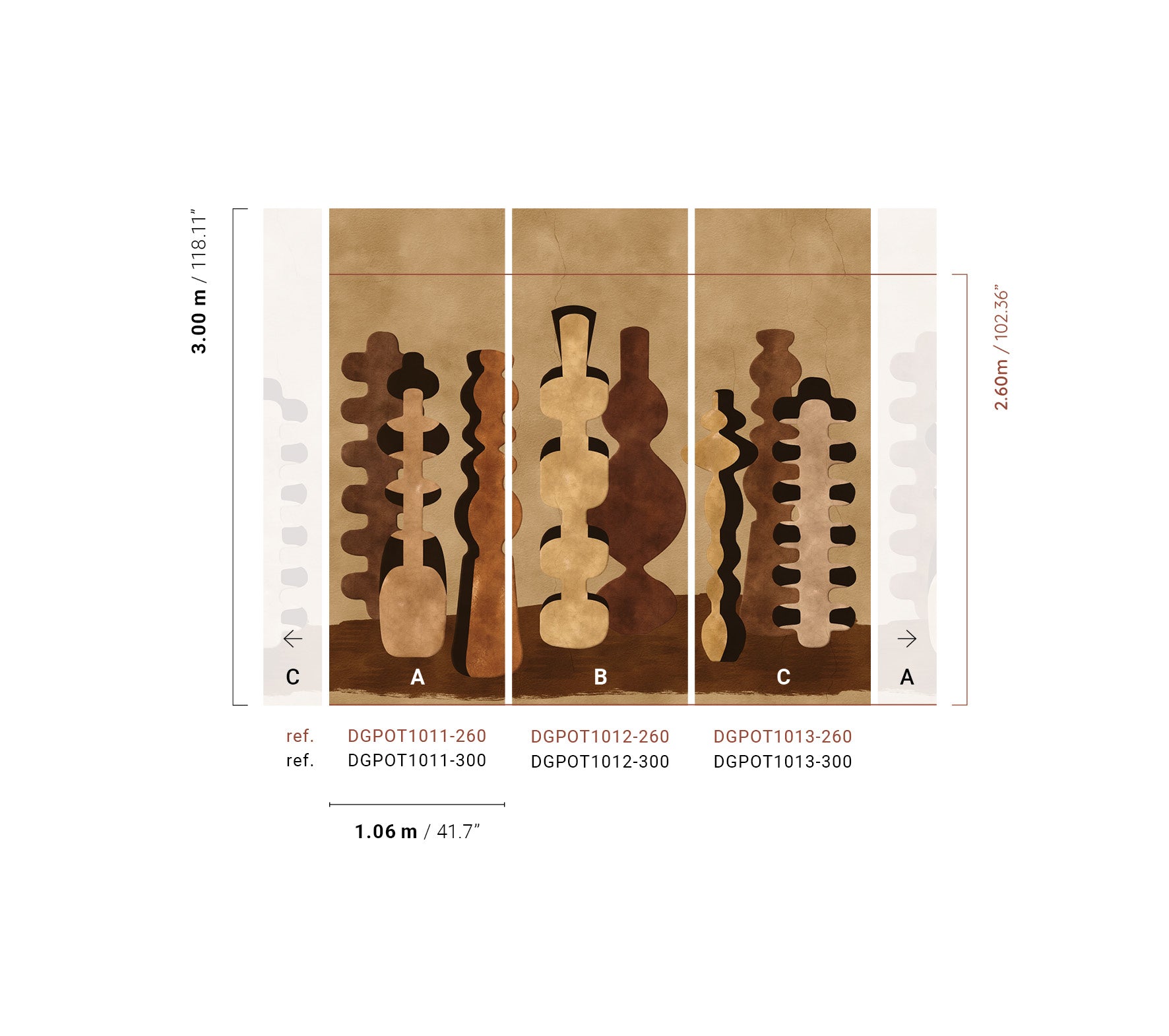 Mural de Parede Potteries