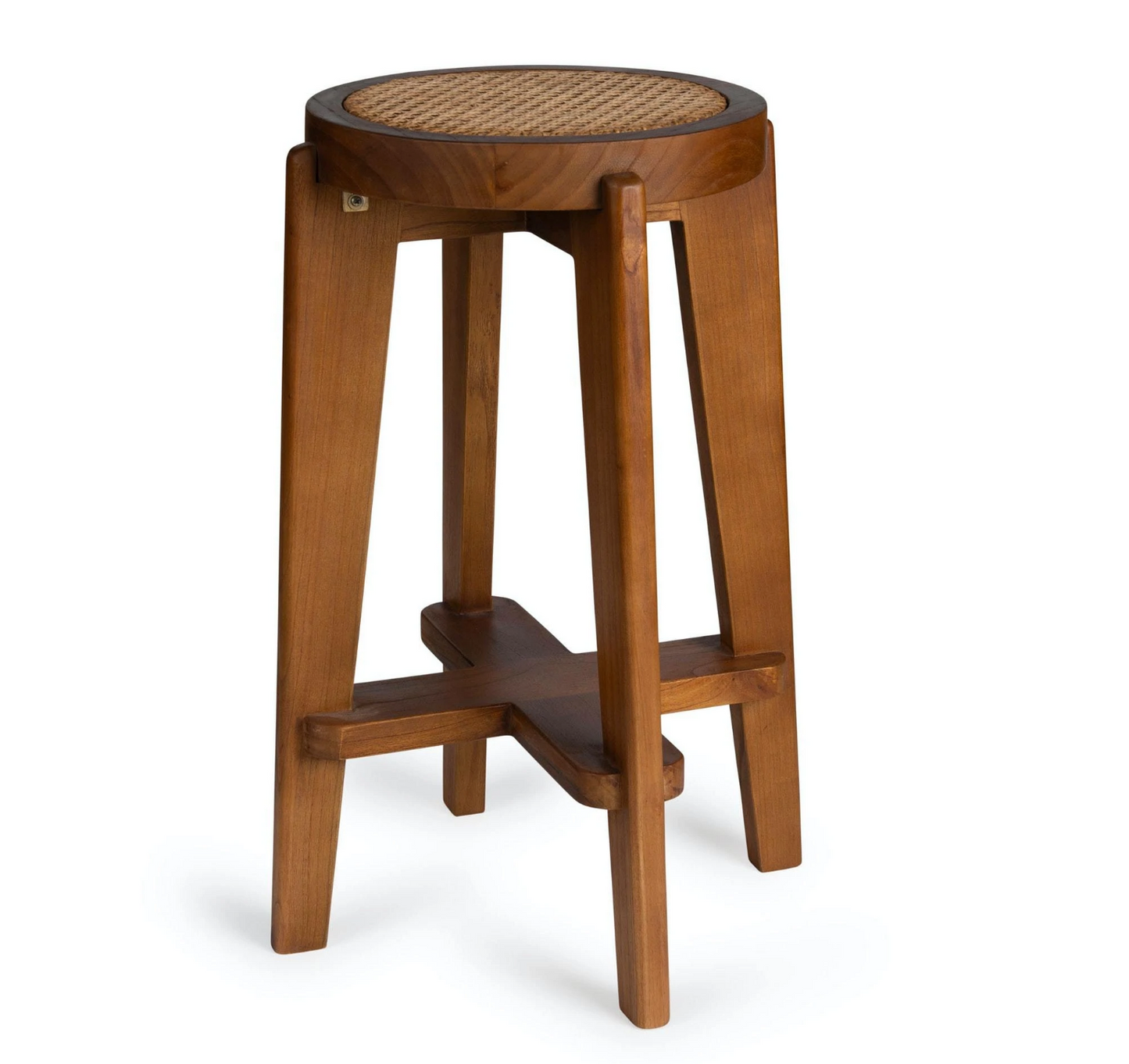 Cane high stool
