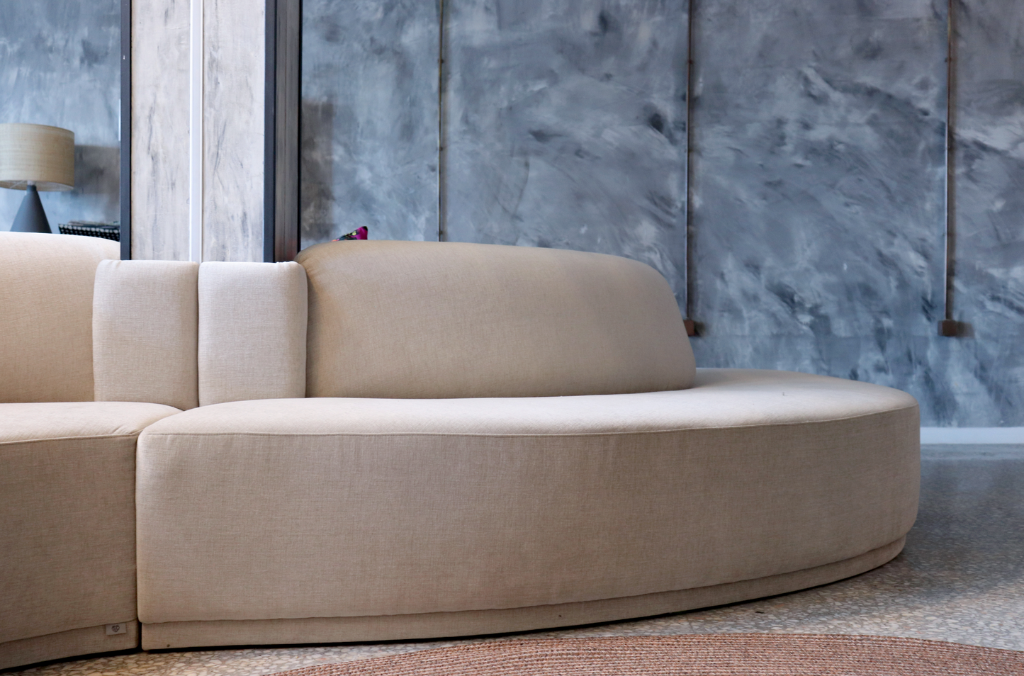 Gingal curved sofa