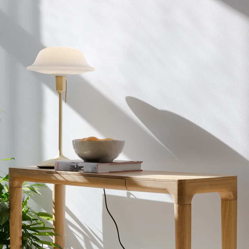 Butler Glass and Brass Table Lamp