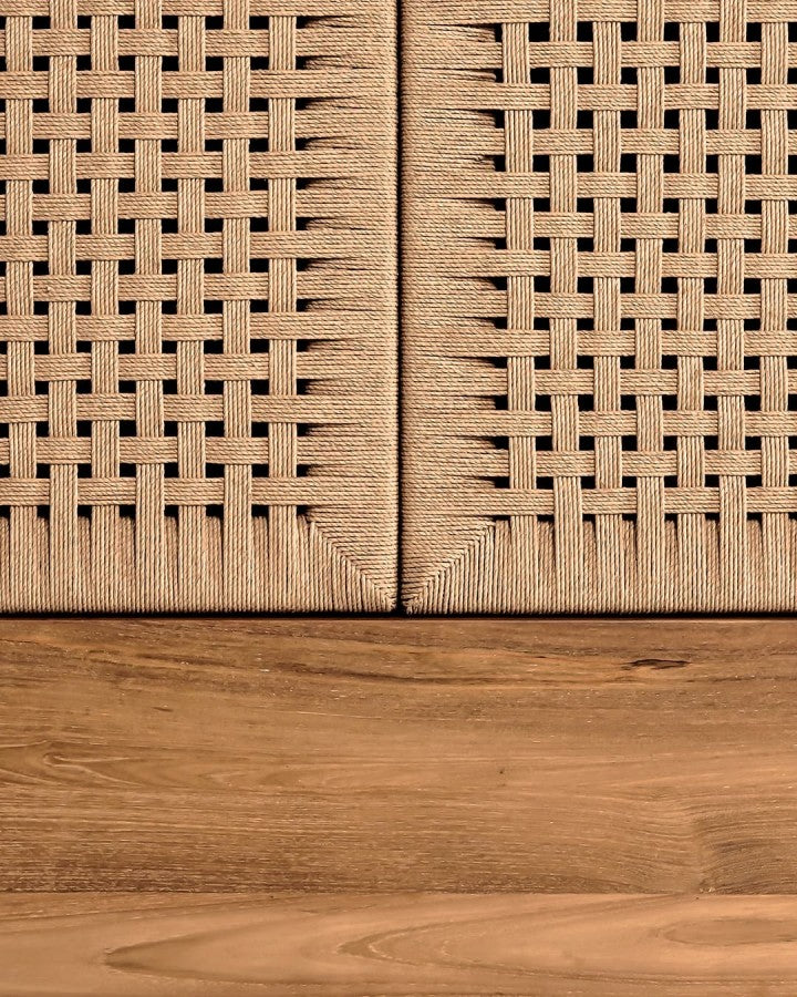 Tall Wooden Cabinet with Cora Rope Doors